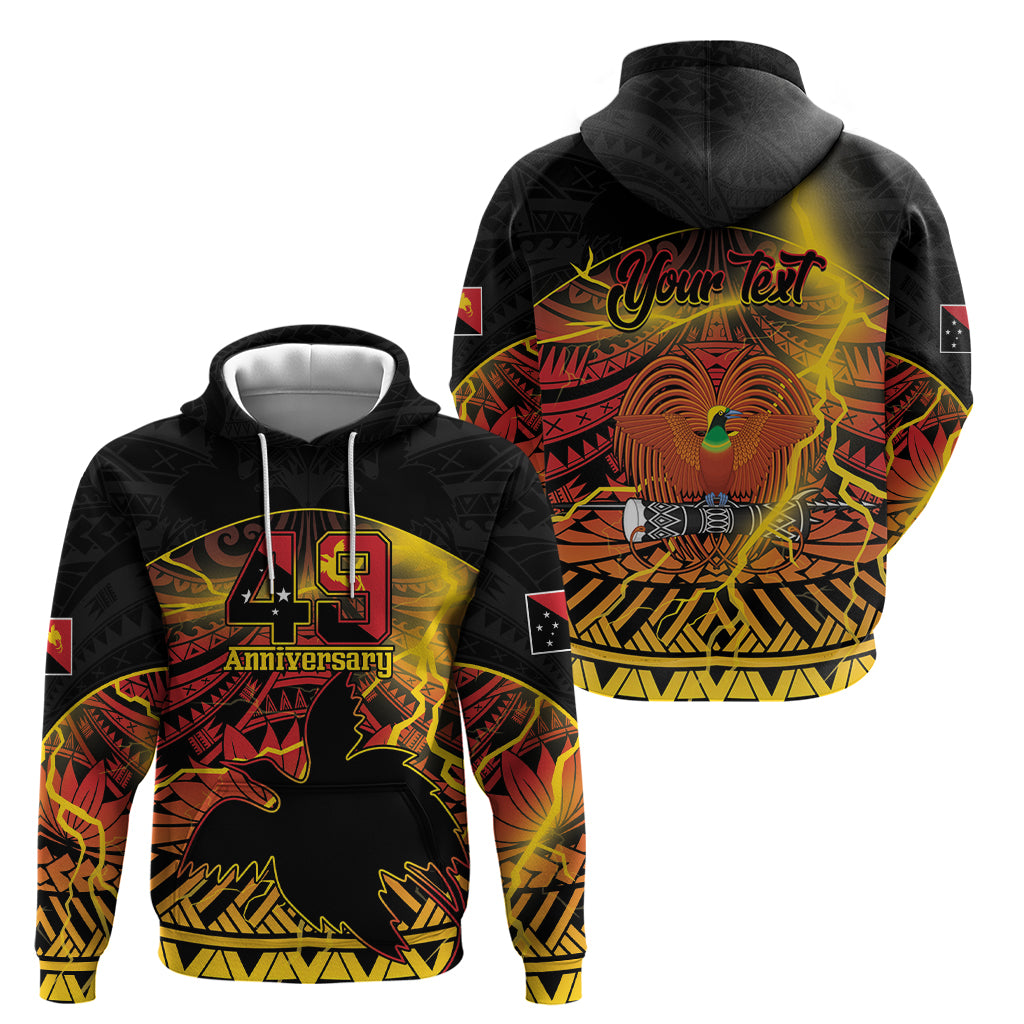 Personalised Papua New Guinea 49th Anniversary Zip Hoodie Bird of Paradise Unity In Diversity LT9 - Polynesian Pride