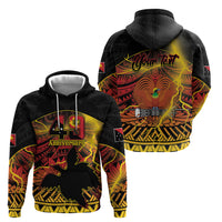 Personalised Papua New Guinea 49th Anniversary Zip Hoodie Bird of Paradise Unity In Diversity LT9 - Polynesian Pride