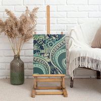 Hawaiian Hibiscus Tribal Vintage Motif Canvas Wall Art Ver 1 LT9 - Polynesian Pride