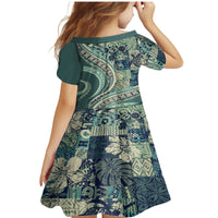 Hawaiian Hibiscus Tribal Vintage Motif Family Matching Mermaid Dress and Hawaiian Shirt Ver 1