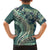 Hawaiian Hibiscus Tribal Vintage Motif Family Matching Short Sleeve Bodycon Dress and Hawaiian Shirt Ver 1