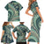 Hawaiian Hibiscus Tribal Vintage Motif Family Matching Short Sleeve Bodycon Dress and Hawaiian Shirt Ver 1