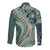 Hawaiian Hibiscus Tribal Vintage Motif Long Sleeve Button Shirt Ver 1