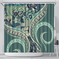 Hawaiian Hibiscus Tribal Vintage Motif Shower Curtain Ver 1 LT9 - Polynesian Pride