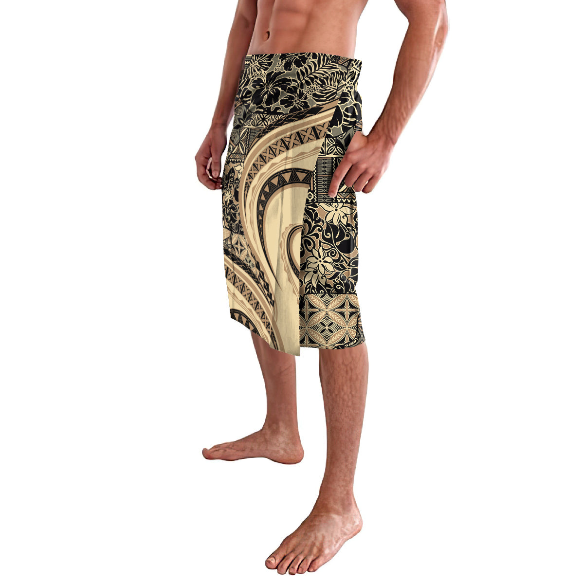 Hawaiian Hibiscus Tribal Vintage Motif Lavalava Ver 2