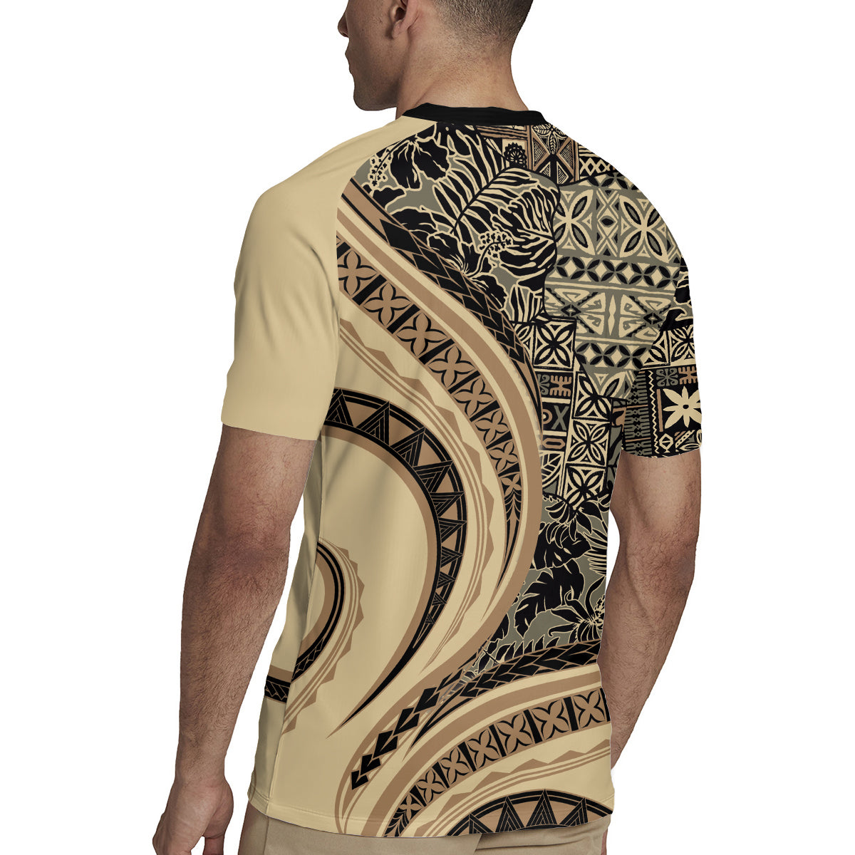 Hawaiian Hibiscus Tribal Vintage Motif Rugby Jersey Ver 2