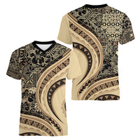 Hawaiian Hibiscus Tribal Vintage Motif Women V-Neck T-Shirt Ver 2