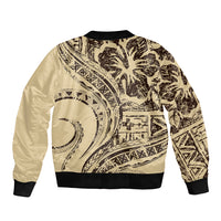 Hawaiian Hibiscus Tribal Vintage Motif Bomber Jacket Ver 3