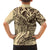 Hawaiian Hibiscus Tribal Vintage Motif Family Matching Short Sleeve Bodycon Dress and Hawaiian Shirt Ver 3