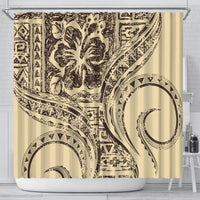 Hawaiian Hibiscus Tribal Vintage Motif Shower Curtain Ver 3 LT9 - Polynesian Pride