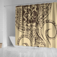 Hawaiian Hibiscus Tribal Vintage Motif Shower Curtain Ver 3 LT9 - Polynesian Pride
