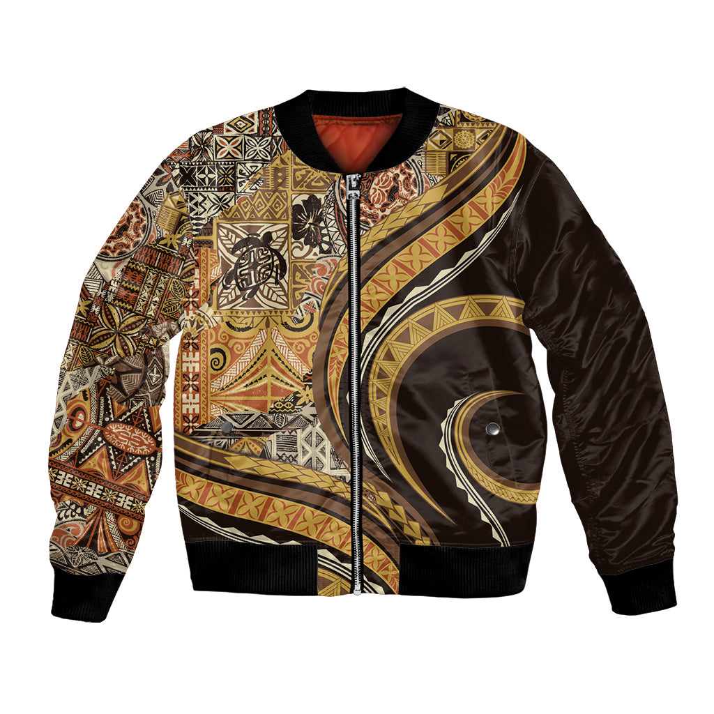 Hawaiian Hibiscus Tribal Vintage Motif Bomber Jacket Ver 4