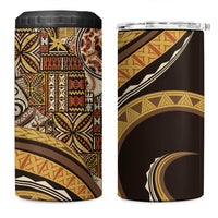 Hawaiian Hibiscus Tribal Vintage Motif 4 in 1 Can Cooler Tumbler Ver 4