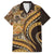 Hawaiian Hibiscus Tribal Vintage Motif Family Matching Short Sleeve Bodycon Dress and Hawaiian Shirt Ver 4