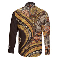 Hawaiian Hibiscus Tribal Vintage Motif Family Matching Summer Maxi Dress and Hawaiian Shirt Ver 4