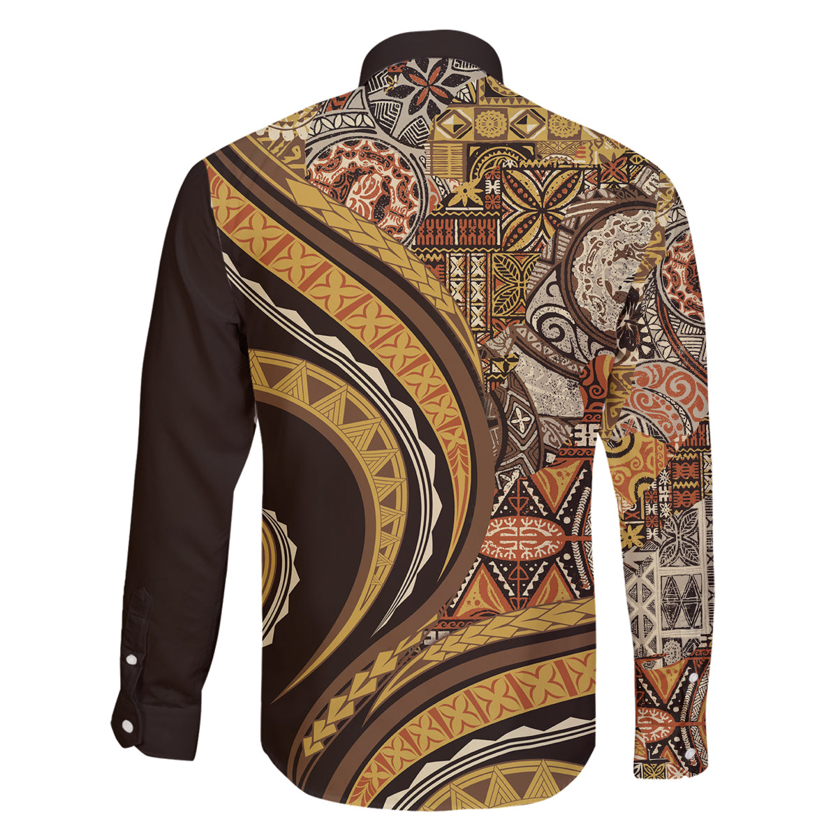 Hawaiian Hibiscus Tribal Vintage Motif Family Matching Tank Maxi Dress and Hawaiian Shirt Ver 4