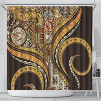 Hawaiian Hibiscus Tribal Vintage Motif Shower Curtain Ver 4 LT9 - Polynesian Pride