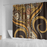 Hawaiian Hibiscus Tribal Vintage Motif Shower Curtain Ver 4 LT9 - Polynesian Pride