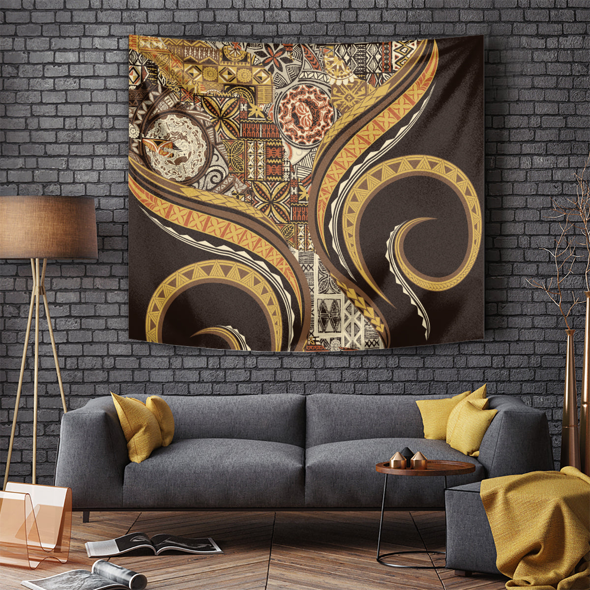 Hawaiian Hibiscus Tribal Vintage Motif Tapestry Ver 4