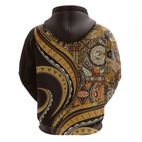Hawaiian Hibiscus Tribal Vintage Motif Zip Hoodie Ver 4
