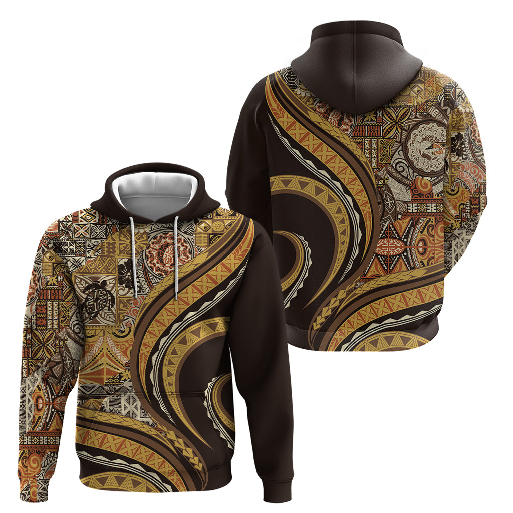 Hawaiian Hibiscus Tribal Vintage Motif Zip Hoodie Ver 4