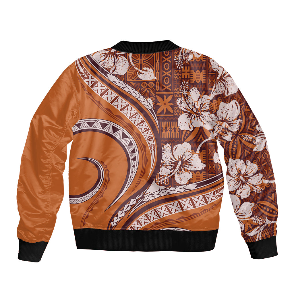 Hawaiian Hibiscus Tribal Vintage Motif Bomber Jacket Ver 5