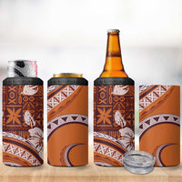 Hawaiian Hibiscus Tribal Vintage Motif 4 in 1 Can Cooler Tumbler Ver 5