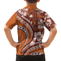 Hawaiian Hibiscus Tribal Vintage Motif Family Matching Long Sleeve Bodycon Dress and Hawaiian Shirt Ver 5 LT9 - Polynesian Pride