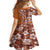 Hawaiian Hibiscus Tribal Vintage Motif Family Matching Long Sleeve Bodycon Dress and Hawaiian Shirt Ver 5