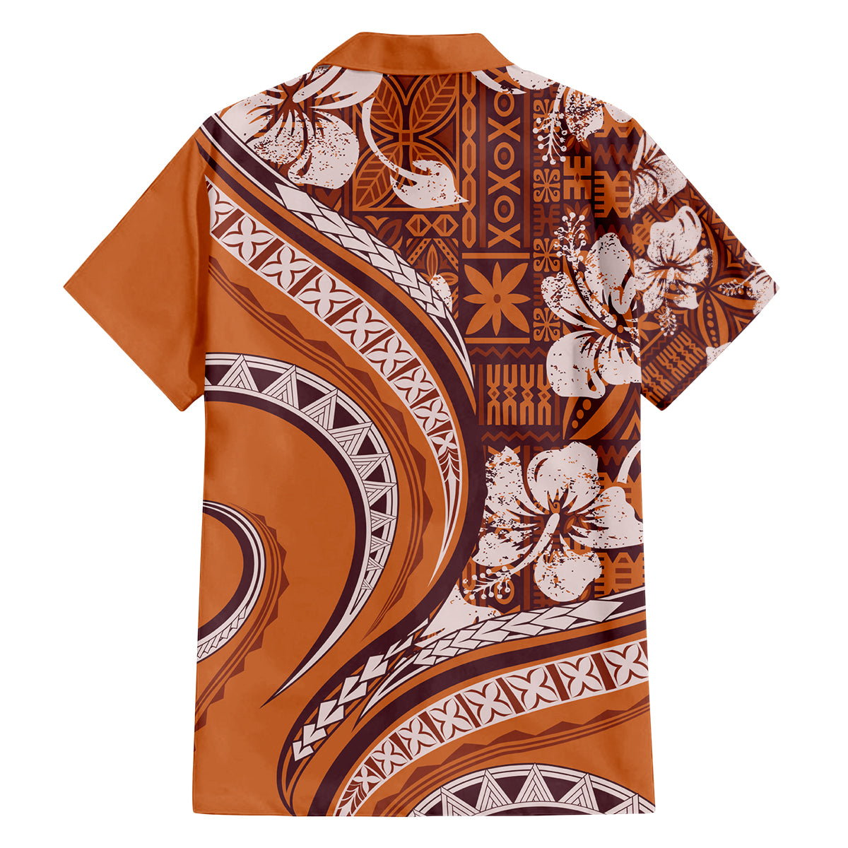 Hawaiian Hibiscus Tribal Vintage Motif Family Matching Long Sleeve Bodycon Dress and Hawaiian Shirt Ver 5 LT9 - Polynesian Pride