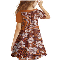 Hawaiian Hibiscus Tribal Vintage Motif Family Matching Mermaid Dress and Hawaiian Shirt Ver 5