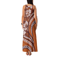 Hawaiian Hibiscus Tribal Vintage Motif Family Matching Tank Maxi Dress and Hawaiian Shirt Ver 5
