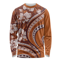 Hawaiian Hibiscus Tribal Vintage Motif Long Sleeve Shirt Ver 5