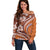 Hawaiian Hibiscus Tribal Vintage Motif Off Shoulder Sweater Ver 5