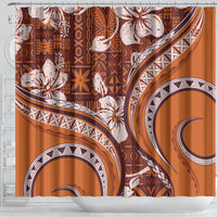 Hawaiian Hibiscus Tribal Vintage Motif Shower Curtain Ver 5 LT9 - Polynesian Pride