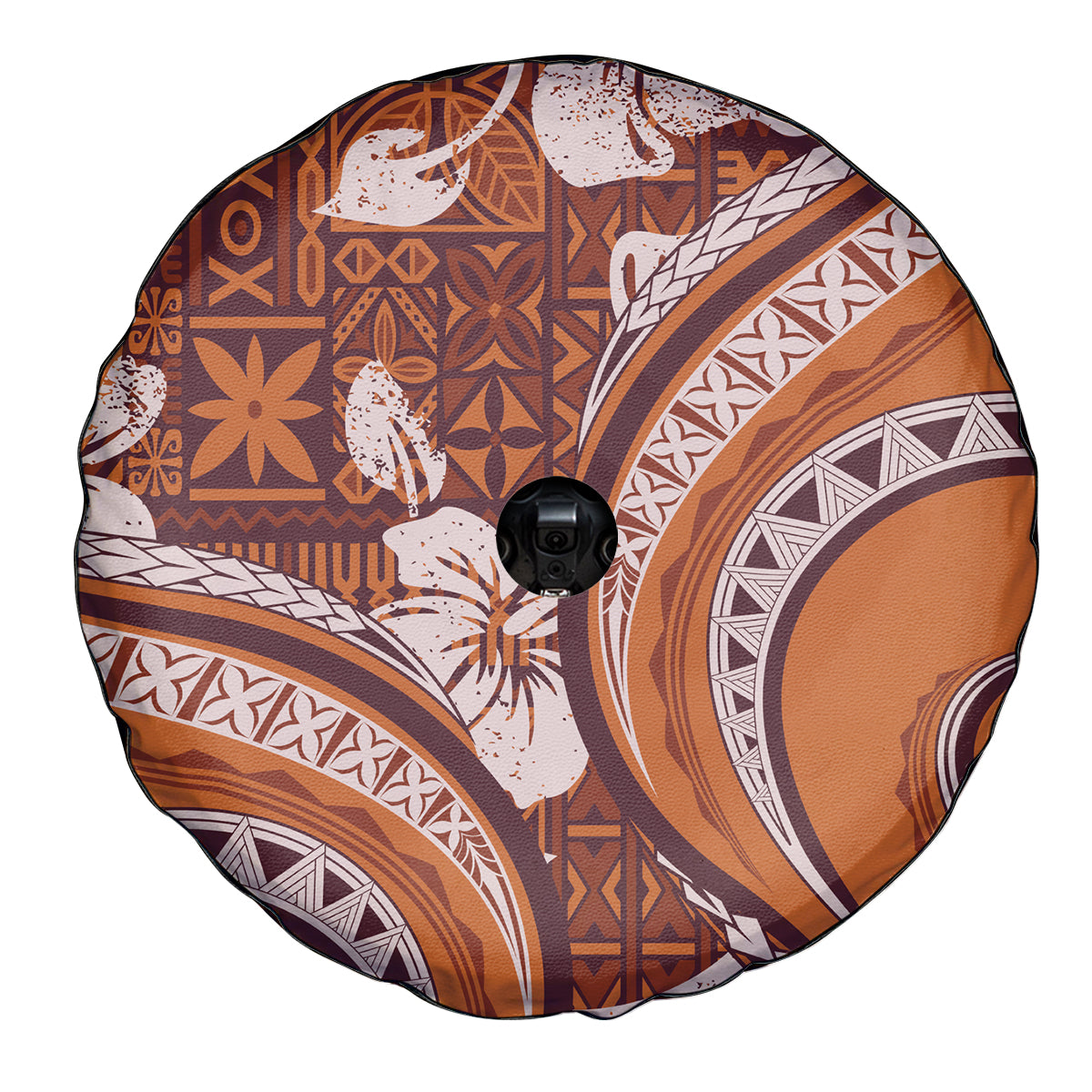 Hawaiian Hibiscus Tribal Vintage Motif Spare Tire Cover Ver 5