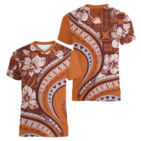 Hawaiian Hibiscus Tribal Vintage Motif Women V-Neck T-Shirt Ver 5