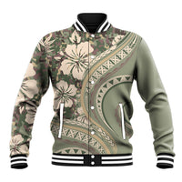 Hawaiian Hibiscus Tribal Vintage Motif Baseball Jacket Ver 6