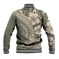 Hawaiian Hibiscus Tribal Vintage Motif Baseball Jacket Ver 6
