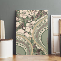 Hawaiian Hibiscus Tribal Vintage Motif Canvas Wall Art Ver 6