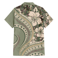 Hawaiian Hibiscus Tribal Vintage Motif Family Matching Long Sleeve Bodycon Dress and Hawaiian Shirt Ver 6 LT9 - Polynesian Pride
