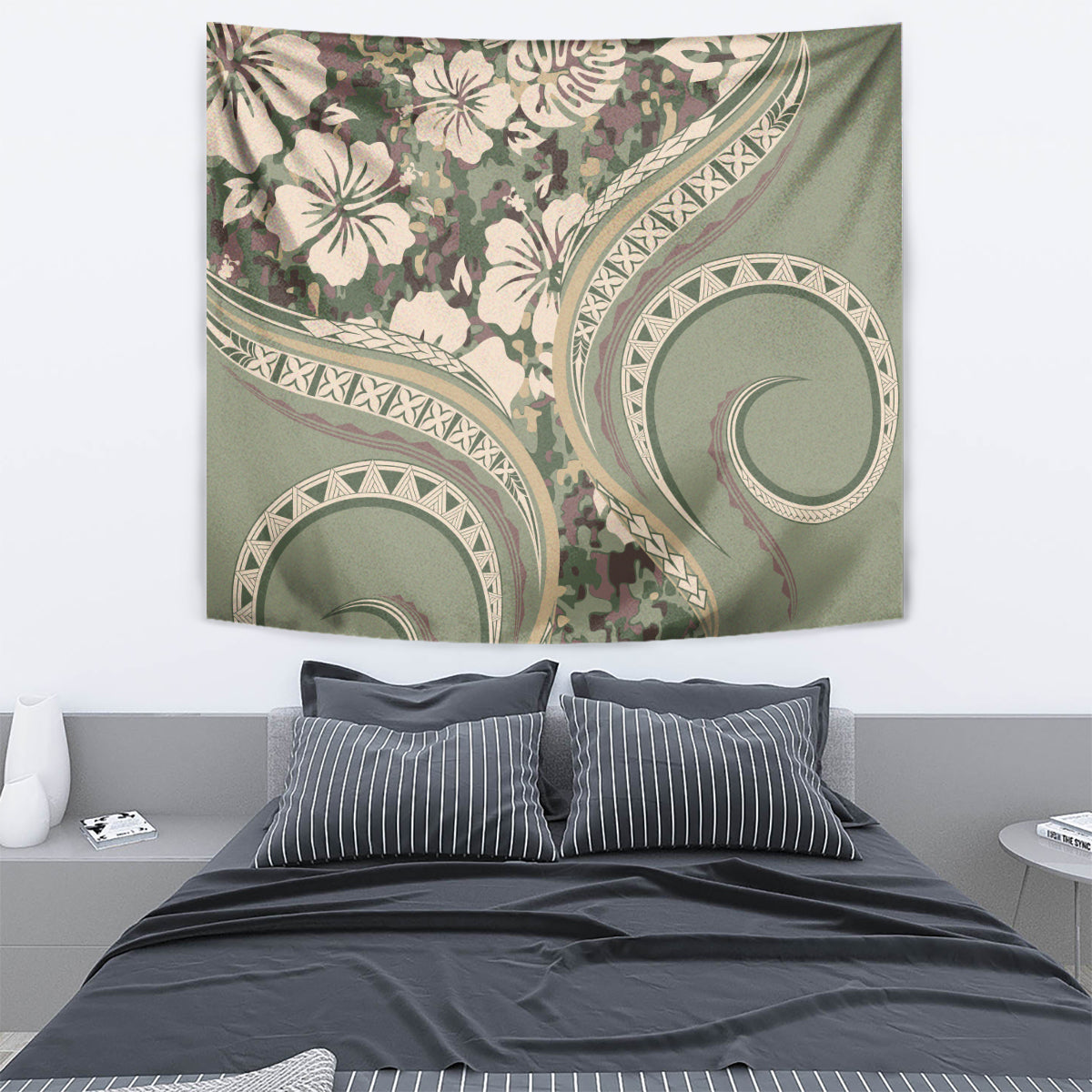 Hawaiian Hibiscus Tribal Vintage Motif Tapestry Ver 6