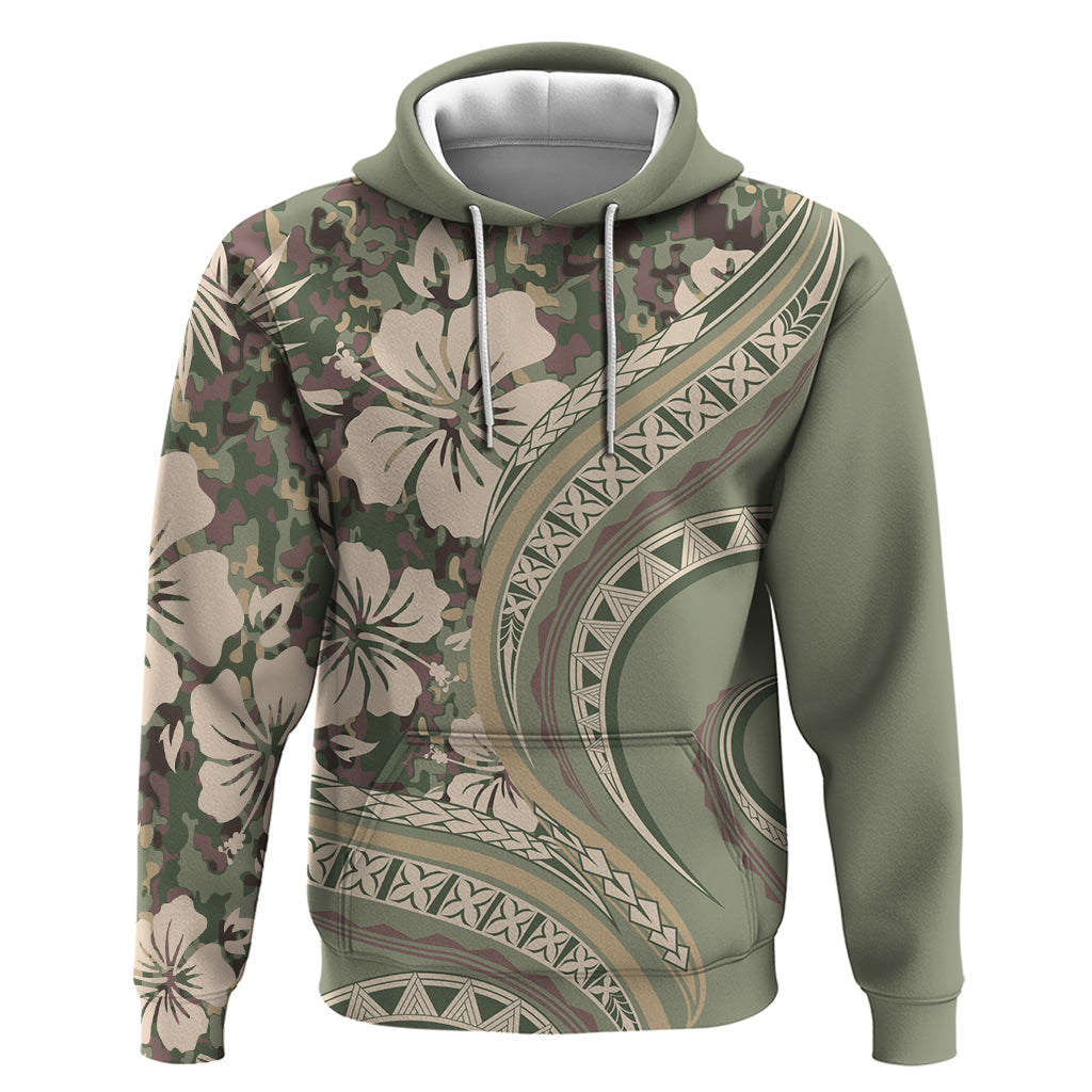 Hawaiian Hibiscus Tribal Vintage Motif Zip Hoodie Ver 6