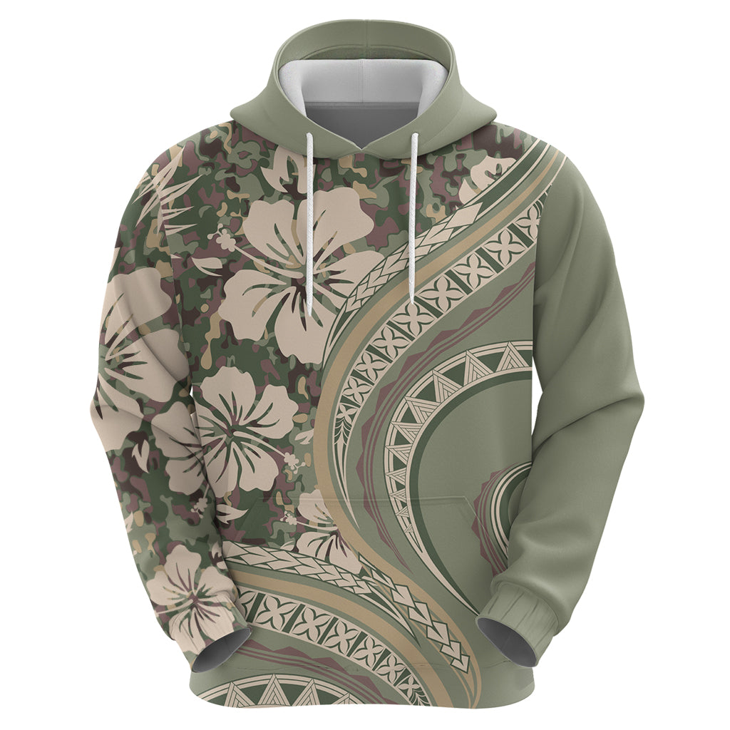 Hawaiian Hibiscus Tribal Vintage Motif Zip Hoodie Ver 6