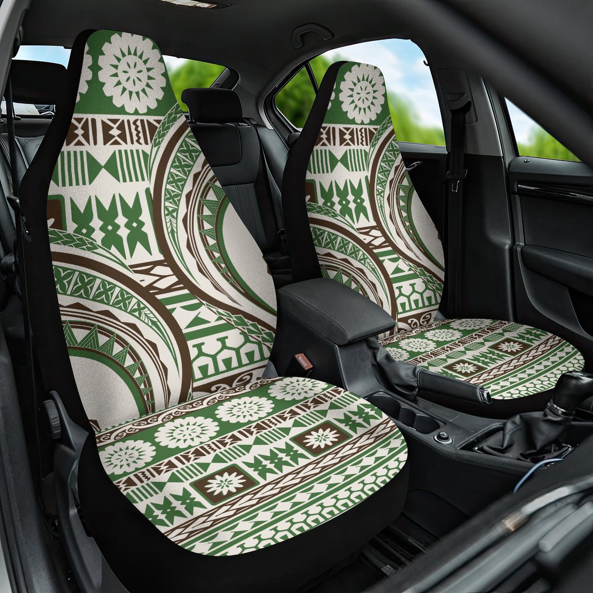 Hawaiian Hibiscus Tribal Vintage Motif Car Seat Cover Ver 7