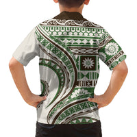 Hawaiian Hibiscus Tribal Vintage Motif Family Matching Long Sleeve Bodycon Dress and Hawaiian Shirt Ver 7 LT9 - Polynesian Pride