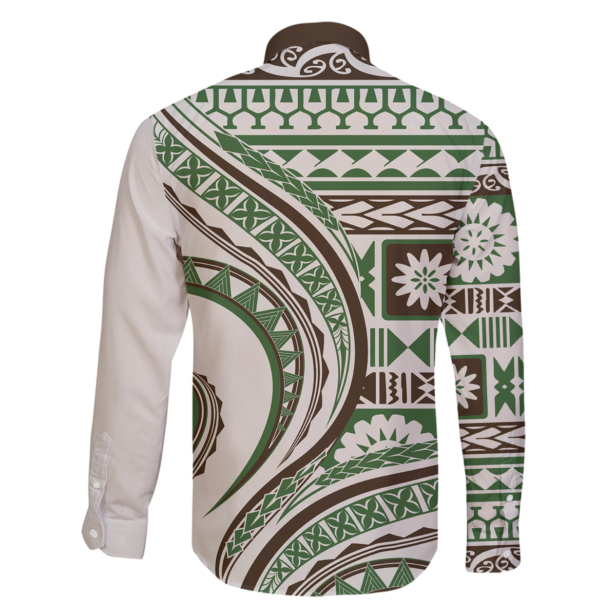 Hawaiian Hibiscus Tribal Vintage Motif Family Matching Long Sleeve Bodycon Dress and Hawaiian Shirt Ver 7 LT9 - Polynesian Pride