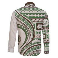 Hawaiian Hibiscus Tribal Vintage Motif Family Matching Long Sleeve Bodycon Dress and Hawaiian Shirt Ver 7 LT9 - Polynesian Pride