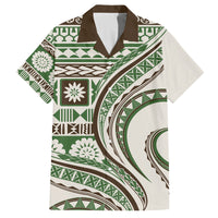 Hawaiian Hibiscus Tribal Vintage Motif Family Matching Tank Maxi Dress and Hawaiian Shirt Ver 7