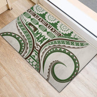 Hawaiian Hibiscus Tribal Vintage Motif Rubber Doormat Ver 7